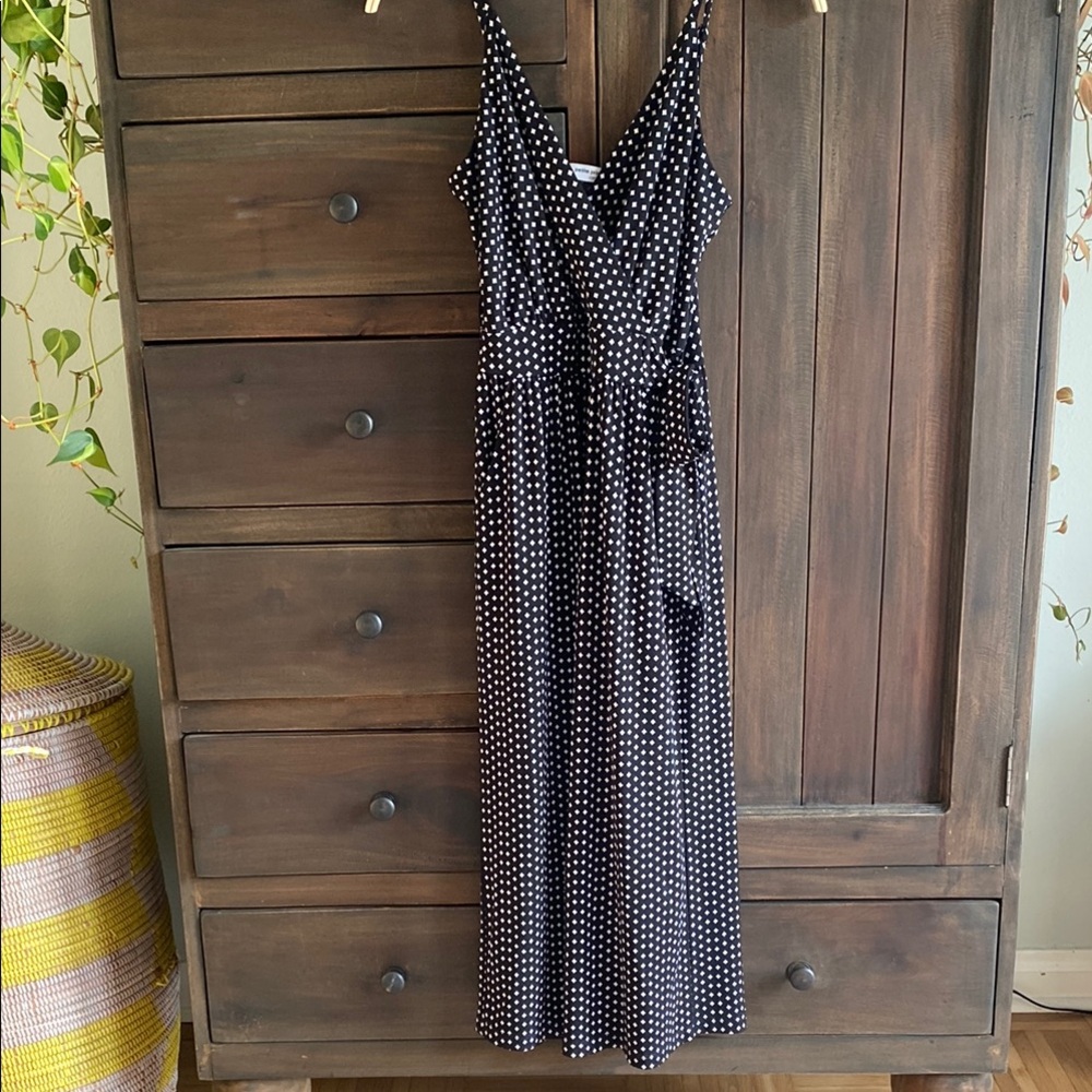Black and White Polka Dot Maxi Dress